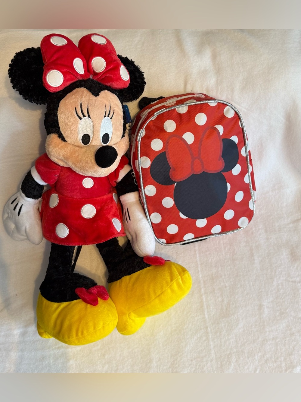 Disney Parks Minnie Mouse Plush & Claire’s Mini Backpack Bundle | NWT Backpack
